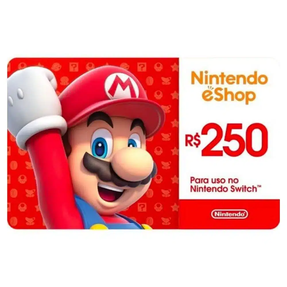 Nintendo – Gift Card Digital 250 Reais – WOW Games