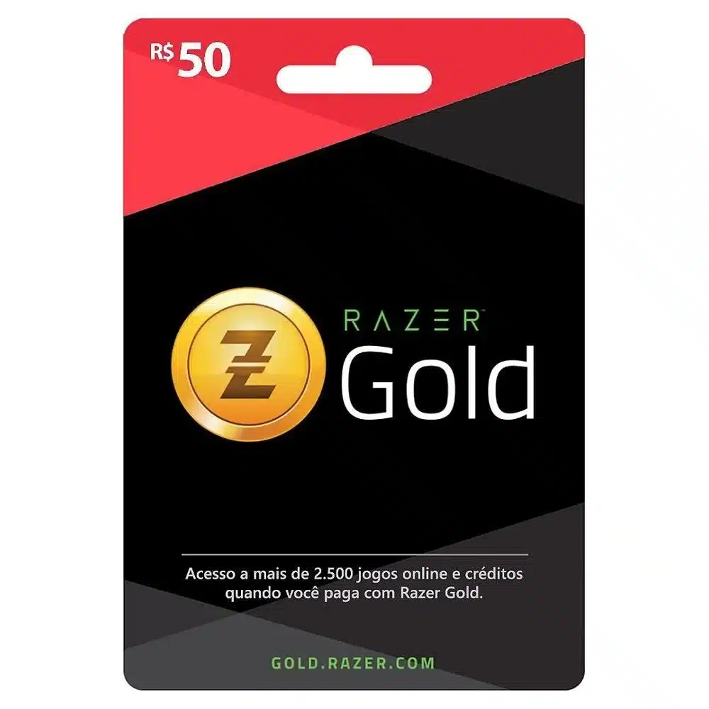 Razer Gold PIN – Cartão R$ 50 – WOW Games
