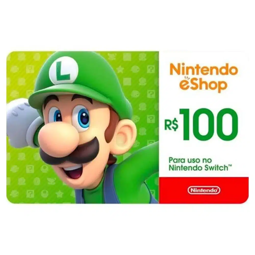 Nintendo – Gift Card Digital 100 Reais – WOW Games