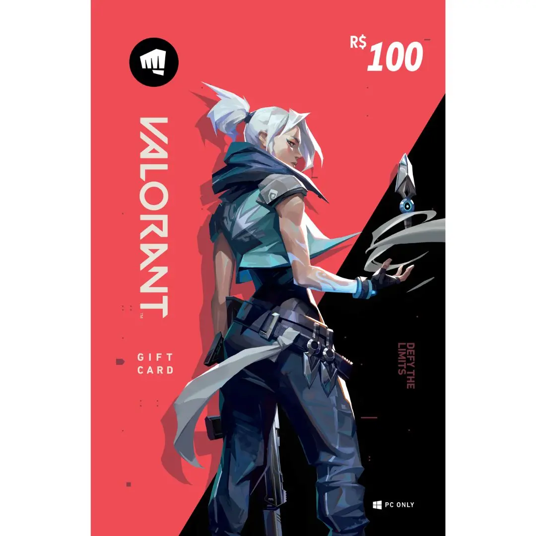 Valorant – VP Card – RIOT GAMES R$ 100 Reais – WOW Games