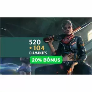 Free Fire - 520 Diamantes + 10% de Bônus