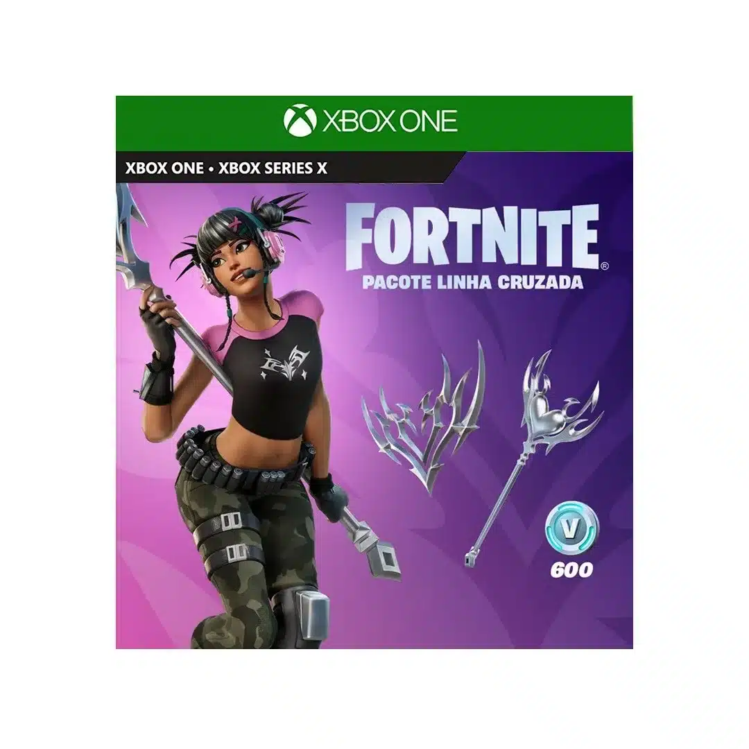 Fortnite : Pacote Linha Cruzada- Xbox One – Código de 25 Dígitos – WOW Games