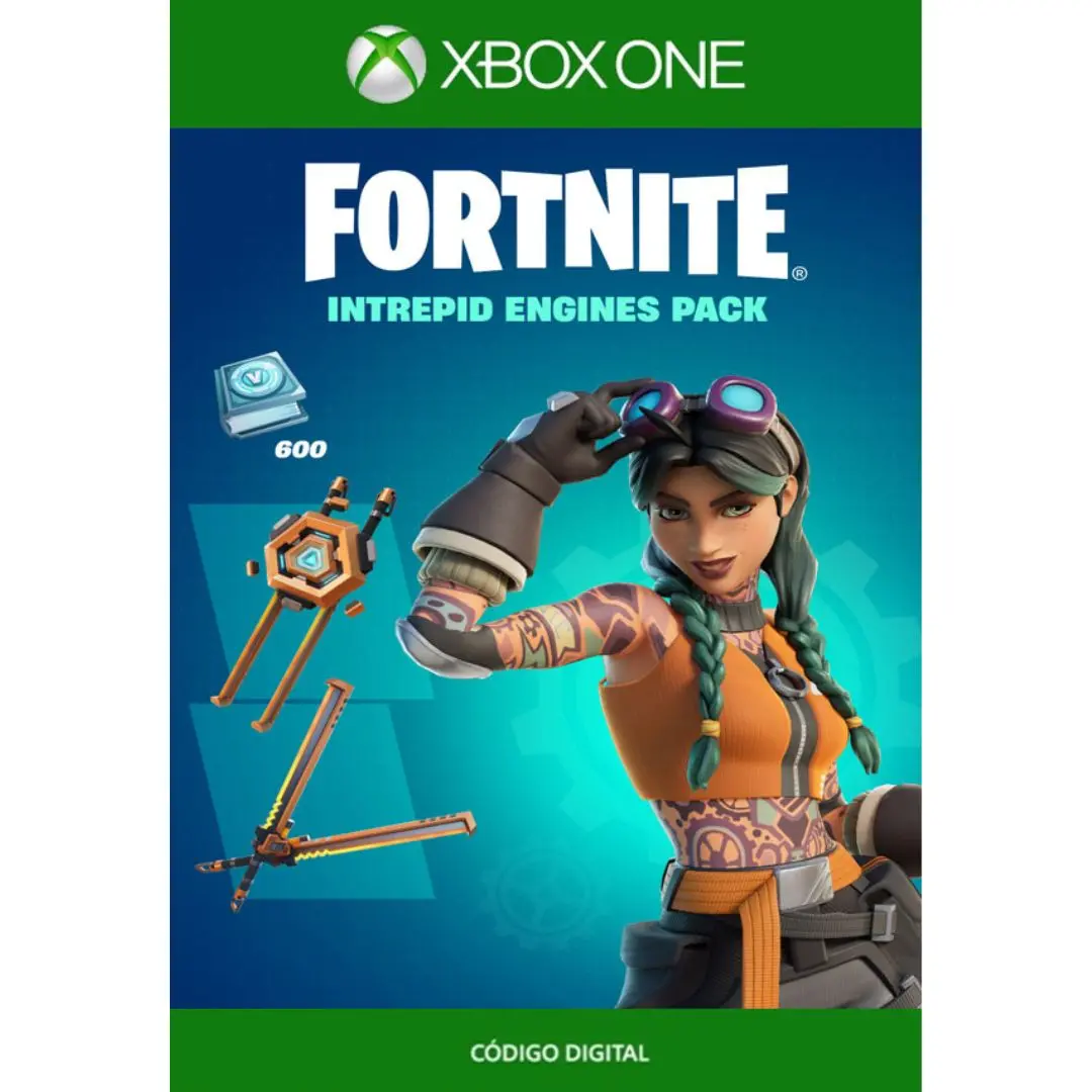 Fortnite : Pacote Engrenagens Intrépidas – Xbox One – Código de 25 Dígitos – WOW Games